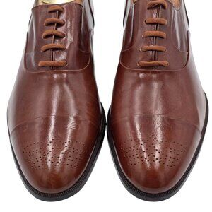 Vintage NEW R. Martegani Italy Mens 9D Brown Leather Oxfords Dress Shoes Italian